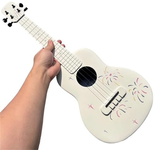 Erwachsenen Ukulele 23-Zoll-Kohlefaser-Ukulele Für Anfänger Komplettes Set Mit Zubehör Und Einer Weißen Gitarrentasche(3/4)