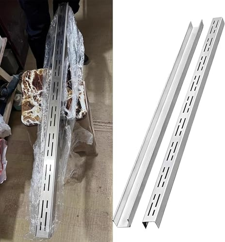 Narrow Rainwater Drainage Channel Kit for Outdoor Patios Stainless Steel Cover Grate Small Size 7x5cm/2.7x2inch Efficient Water Management Solution for Gardens and Yards.