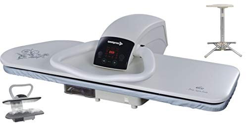 Pressa da Stiro Professionale 90HD per Carichi Pesanti 91cm con Treppiedi/Supporto/Piedistallo (+ Ricambio per Copertura GRATUITA e Telo Imbottito e Cartuccia Filtro Dell'acqua)