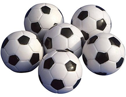 LUOEM 6 Stück Tischfußball Kickerbälle Schwarz Weiß