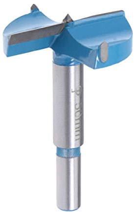 sourcing map Forstner Drill Bits 50mm, Tungsten Carbide Wood Hole Saw Auger Opener Woodworking Hinge Hole Drilling Boring Bit Cutter (Blue, Gray)