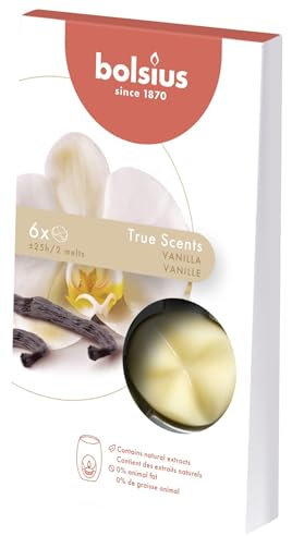 Bolsius, True Scents, bunte Duft-Wachspads, Creme, Standard, 6 Stück