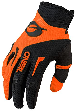 O'NEAL | Fahrrad- & Motocross-Handschuhe | MX MTB DH FR Downhill Freeride | Langlebige, Flexible Materialien, belüftete Handinnenfäche | Element Glove | Herren | Schwarz Neon-Orange | Größe M