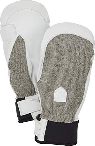 Hestra Armee-Lederhandschuhe für Damen, warm und langlebig, ideal für Resort- oder Backcountry Skifahren – Hellgrau – 6