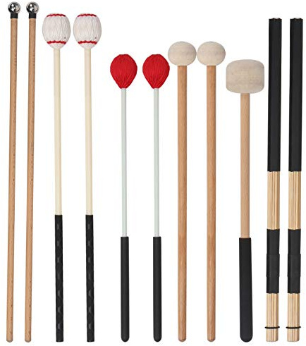 Eujgoov 11-teiliges Drumstick-Set, Snare Drum Percussion Tuning Drum Sticks Instrumententraining Zubehör