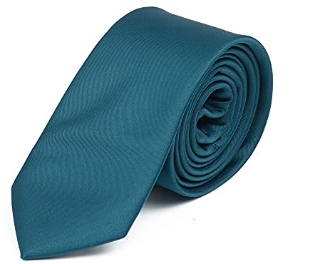 DWOY Herren Krawatte Solid Color Satin Schmale Herren Krawatte 6 cm