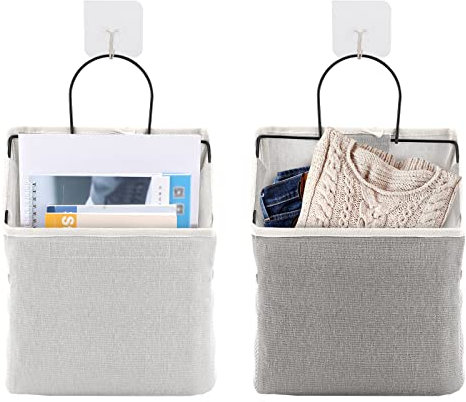 Venga amigos Bolsa de Almacenamiento Colgante 2 Piezas Organizador de Cama con Gancho Impermeable Organizador Pared Colgando Almacenamiento para Cocina Dormitorio Baño