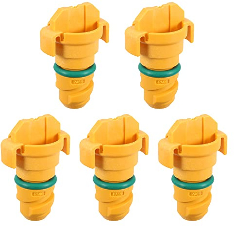 A ABSOPRO Ölablassschraube Für Ford F-150 15-21 5 Stück | KX6Z-6730-B, Nylon, Orange/Grün, 11mm, 57x38x29mm, Für Ford Explorer 20-21, Für Ford Mustang 17-21, Für Lincoln MKZ 17-20