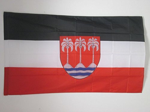 AZ FLAG - Tyska Samoa-flaggan 1900–1914-90 x 60 cm - tyska koloniala imperiets flagga 100% polyester med skida och dragsko - Pavilion 50 g