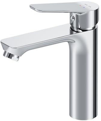 AM.PM Hit Waschtischarmatur mit Einhandmischer, Einhebel-Waschtischmischer Kurzer Auslauf Höhe 101mm, Wasserhahn Bad Klein Chrom, Mischbatterie Waschbecken, Waschbeckenarmatur Badezimmer (FTA02200)