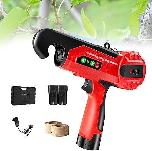 QUTBAG Machine à Lier Les Plantes électriques, Outils de Reliure Automatique des Branches avec réglage à Quatre Vitesses, diamètre Maximum 25 mm, Outil de Jardinage pour tomates, concombres, Fruits