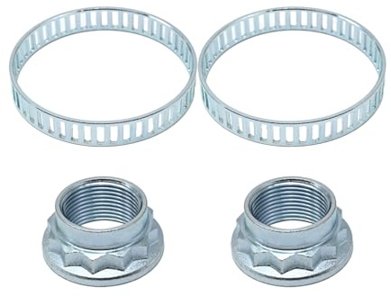 Hoypeyfiy 2 Set 33406799223 Rear ABS Ring and Drive Shaft Hub Nut Replacement for BMW 1 3 5 Z4 Series E34 E36 E46 E81 E82 E85 E86 E87 E88 E90 E91 E92 F30