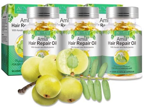 P-Beauty Bio Amlaöl Kapseln mit Keratin - 3x40 Kapseln für äußere Anwendung, Haaröl Haarwachstum - Kopfhautpflege, Haarpflege - gegen Haarausfall, festigt die Haarstruktur - Öl für strapaziertes Haar