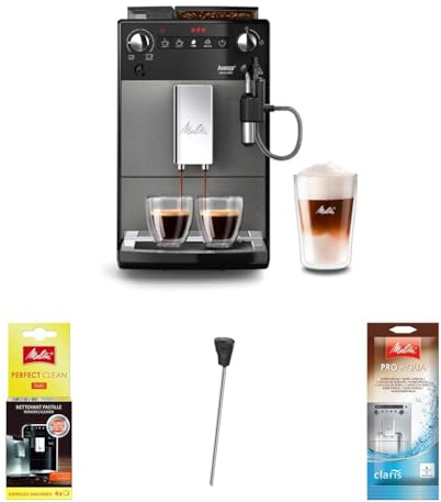 Melitta Avanza Pack Avanza (F270-100) Cafetera Superautomática + Pastillas Perfect Clean + Tubo Lanzador de Leche + Filtro Pro Aqua