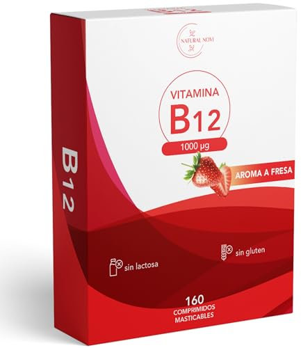 Vitamina B12 1000 mcg | 160 micro compresse masticabili alto assorbimento | | Gusto fragola | supporto fisico e mentale | vitamina b Vegan | Alto dosaggio