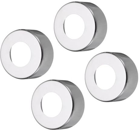 sourcing map 4 piezas de brida de brazo de ducha de 66 mm/2.6 pulgadas de diámetro exterior placa de cubierta redonda de fontanería de acero inoxidable para accesorios de decoración de grifo de