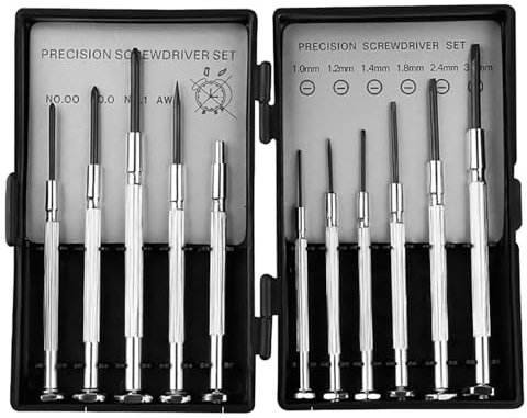 GeekerChip 11 in 1 Kit Cacciavite Preciso, Set Mini Cacciaviti, Riparazione Occhiali e Dispositivi Elettronici, Cacciaviti Orologi, Tablet, Fai Da Te