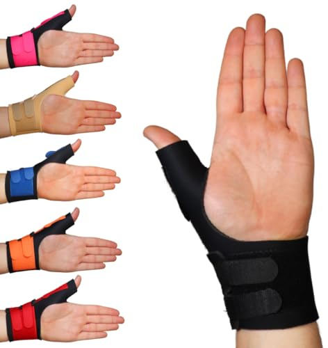 Solace Bracing Cool-Flow Max Thumb Support (6 Colours) - #1 British Made & NHS Supplied Advanced Thumb Spica Splint Brace for Arthritis, Tendonitis, RSI, Trigger Thumb & More - Black, Universal, OSFM