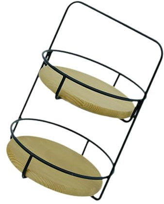 Gralara Supporto per Torta a Due Piani in Metallo, Pratico, per Dolci, pasticcini, Cupcake, per Feste del tè, Decorativo, caffè Leggero
