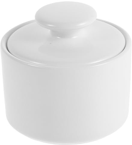 ABOOFAN Sucrier Céramique Blanc Vintage Avec Couvercle Étanche Pot à Sucre Et Hermétique Pour Cuisine Et Bar à Café Rangement Sucre Poudre Simple Et Raffiné