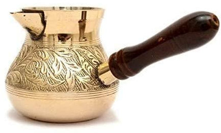 Designer Brass Copper Turkish Kettle for Making Tea,Coffee,Can be Used on Gas,Turkish Coffee Pot with Cover-Small
