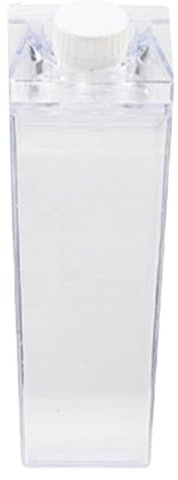 szaluyk Bouteille d'eau en carton de lait – Bouteilles de lait carrées transparentes | Bouteille réutilisable portable | Jus | Gobelet étanche en forme de carton pour sports de plein air, escalade