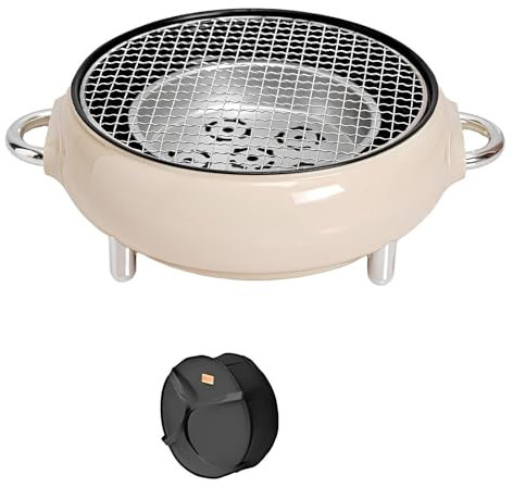 Generisch Tragbarer Mini-Grill, Outdoor-BBQ-Grill im koreanischen Stil, Holzkohlegrill, einfach zu montieren und zu reinigen, Verschiedene Pakete erhältlich (, B)