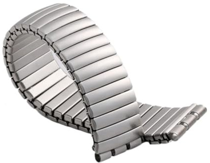 NGNKMPMCTK 17mm 19mm 20mm Stainess Steel Metal Elastic Wrist Band for Swatch Watch Stretch Expansion Strap Men's Women Replacement Bracelet Uhrenarmband