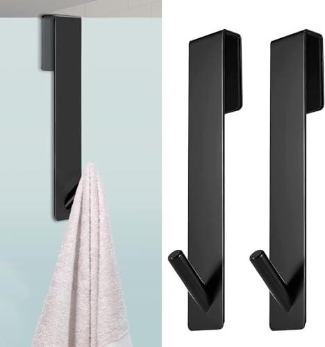 NOLACE Handtuchhalter Duschwand 2 Stück Schwarz Duschhaken für Glasduschwand