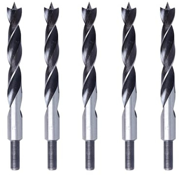 Foyscr 5 Piece 15mm Brad Point Wood Drill Bits,Professional Carbon Steel | Clean Efficient Drilling