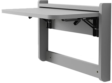 Wandklapptisch Regal Wandschrank Küchentisch Esstisch Klapptisch Wandtisch, Platzsparender Schwimmender Schreibtisch(White,63.5x47cm)