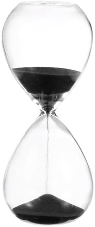 PATIKIL 5 Minutes Sand Timer, Sand Watch Hour Glass Sandglass Timer Clock for Living Room Home Office Restaurant Decoration, Black