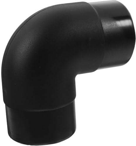 Qikaide 60 mm 90-Grad-Winkelkanalverbinder für Diesel-Lufterhitzer, warmer Luftauslassschlauch-Adapter, Wohnmobil, Van, Wohnmobil, Boot, Schwarz