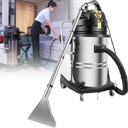 DPQYJPP Máquina limpiadora alfombras Comercial, 2110w 60l, Limpiador Cepillo Piso Profesional 3en1, aspiradora extractora, 6 Herramientas succión, Limpieza Profunda Polvo, Manchas Agua, Suciedad.