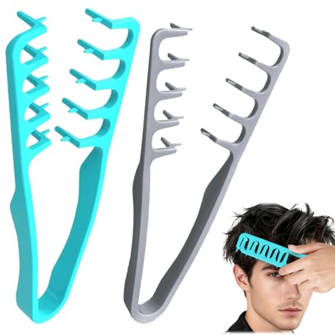 2Pcs Volumizing Styling Texture Comb for Men and Women, Wide Tooth Comb for Curls and Fluffy men, Best Hair Styling Tools (19x9cm)