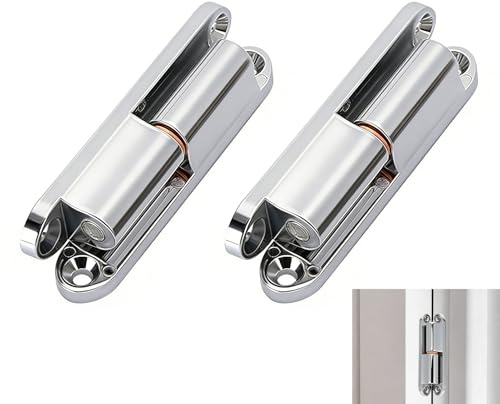 2 Piezas Bisagras Interiores, Bisagras Puerta Madera sin Mantenimiento Acero Galvanizado con Rodamiento Deslizante, Cintas Atornillables Desmontables para Puertas DIN Izquierda y Derecha
