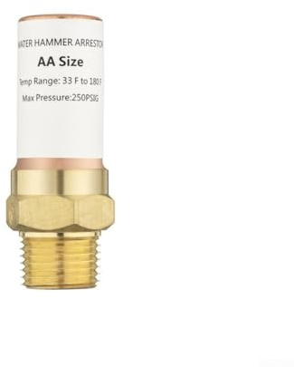Scaricatore del martello d'acqua in rame filettatura NPT da 1/2, riduttore di rumore certificato ASSE 1010 per sistemi idraulici, raccordo per tubi di design angolare