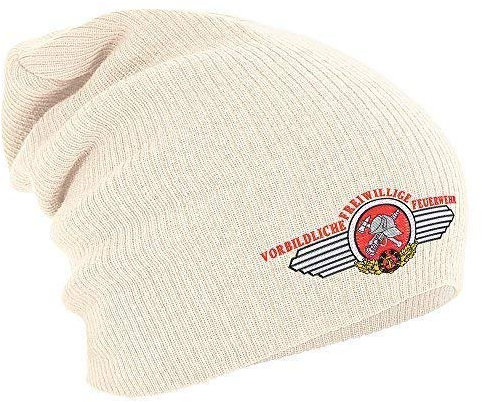 Longbeanie Slouch-Beanie DDR Feuerwehr 55266 Farbe Natur