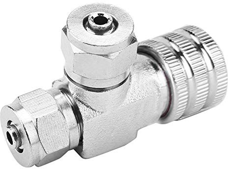 Aquarium CO2-Rückschlagventil, Aquarium-System CO2-Regler Edelstahl Einzel- / Doppelkopf-Mikrodosierventil Nadelrückschlagventile Blasenzähler(02 #)