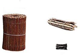 Damian-Wiklina Bordo per letto in salice, bordo per prato, 3 m, lunghezza 300 cm, altezza selezionabile (H 30 cm x 300 cm)