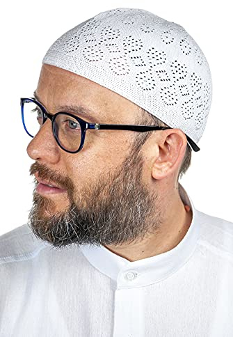 ihvan online Türkische muslimische Knicken Kufi-Hüte für Männer, Taqiya, Takke, Peci, islamische Kappen, islamische Geschenke, Standart-Größe