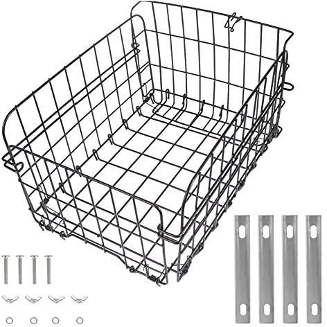 1stk Fahrradkorb Hinten Fahrradkorb Aus Metalldraht Hängekorb Für Fahrräder Fahrrad Faltkorb Zusammenklappbarer Fahrradkorb E Fahrrad Stahlmaterial Fräulein Stahldraht Mountainbike