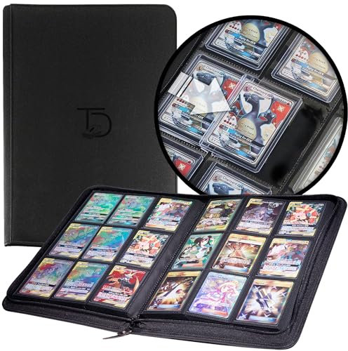 TopDeck 200 TopLoader Binder - 9 Pocket Card Binder Album - TCG Secure Storage Sleeves - Compatible with Yugioh, Magic the Gathering, Pokemon and More - Trading and Sports Card Holder