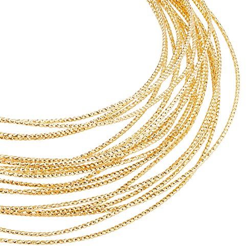 BENECREAT 5 m 18 Gauge/1 mm 14K Echt vergoldet Anlaufbeständiger Golddraht, Halbharter Kupferdraht für Schmuck Perlenstickerei Handwerksarbeiten