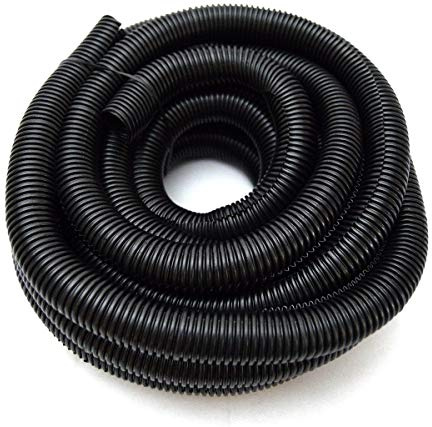 KafTon Corrugated Conduit Split Plastic Flexible Cable Protection Pipe Black Bellow Wire Tube Pipe Hose for Electric Wiring (10M & 25M)