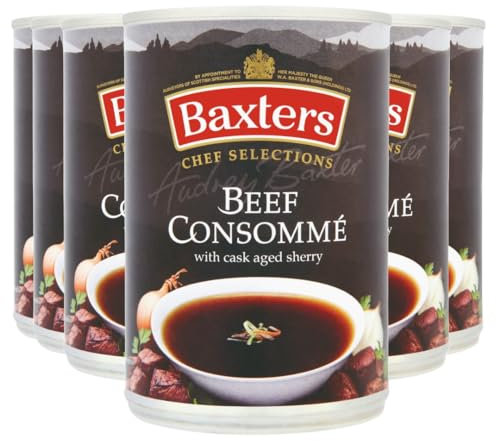 Baxters Chef Selections Soups, Beef Consommé with Cask Aged Sherry, 400 g (Pack of 6)