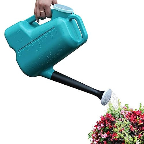 Sloane Gießkanne für den Außenbereich | Blumengießkanne für Pflanzen im Freien - Mit Deckel, Gartengießkanne, Duschauslauf, Gallonengießkanne, 5 l, Langer Auslauf