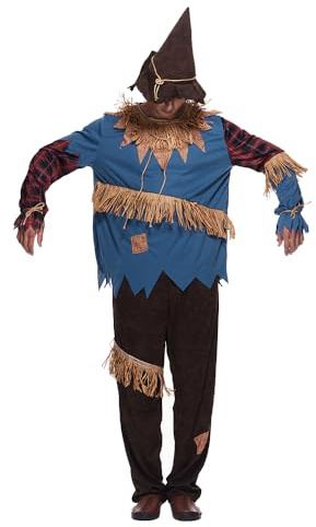 EraSpooky Vogelscheuchen Kostüm für Erwachsene Männer,Halloween Cosplay, Karneval, Motto Party Kleidung