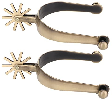 gernie Westernsporen, Rostfreie Zinklegierungs-Pferdesporen mit Drehbarem Getriebe, Vintage-Roping-Sporen, Reitsporen, Cowboy-Sporen für Männer, Steuern die Geschwindigkeit und Richtung