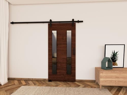 MINIO go for it - Schiebetür Komplettset LIFT H, 106 cm Breit, Schiebetüren, Wandmontage, Schiebetürsystem, Zimmertüren - Wenge